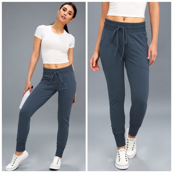 Free People Pants - Free People Movement Sunny Teal Blue Skinny Jogger
